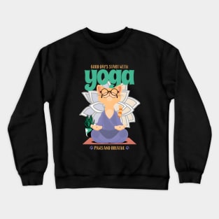 yoga cat. cat with yoga. Crewneck Sweatshirt